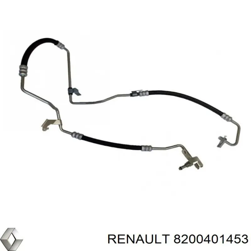 8200401453 Renault (RVI) Mangueira da Direção hidrâulica assistida de pressão alta desde a bomba até a régua (do mecanismo)