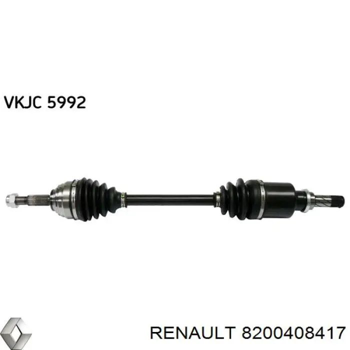 Semieixo (acionador) dianteiro esquerdo Renault (RVI) 8200408417 preço, a partir de 61,40 USD