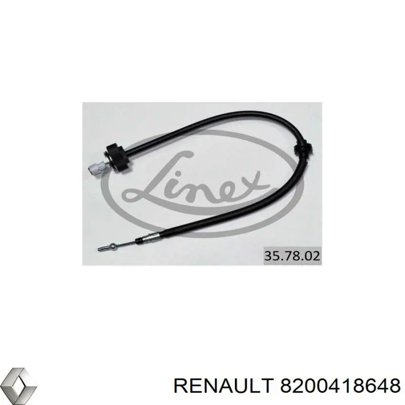 8200418648 Renault (RVI) Cabo traseiro direito/esquerdo do freio de estacionamento