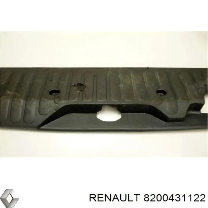 849938703R Renault (RVI) Placa sobreposta do pára-choque traseiro superior de proteção (degrau-grampo dobrável)