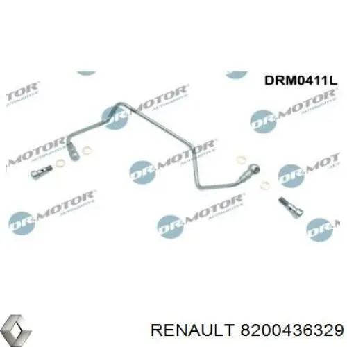 Compre 8200436329 Renault (RVI) Vedante de turbina dos gases de escape, escape