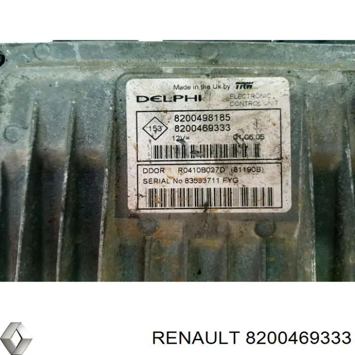 8200469333 Renault (RVI) Módulo de direção (Centralina eletrônica) de injeção de combustível