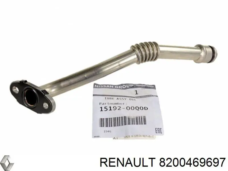 Compre 8200469697 Renault (RVI) Tubo (mangueira) de derivação de óleo de turbina