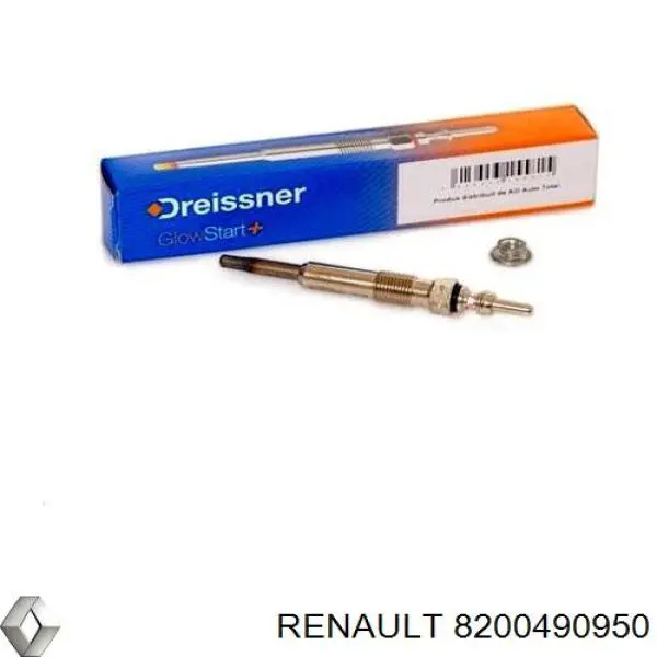 Vela de incandescência Renault (RVI) 8200490950 preço, a partir de 10,13 USD