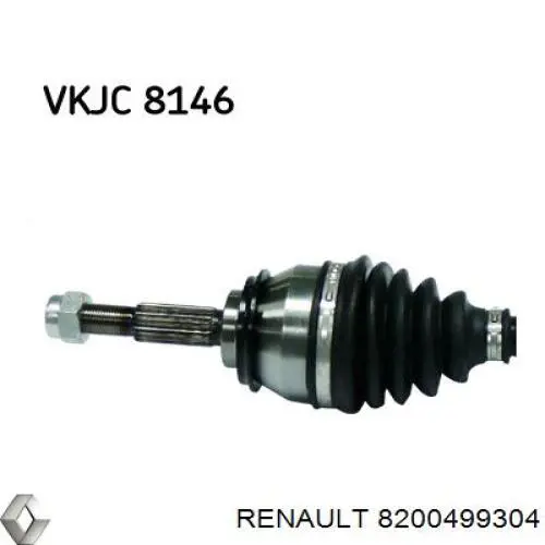 8200499304 Renault (RVI) Semieixo (acionador) dianteiro esquerdo