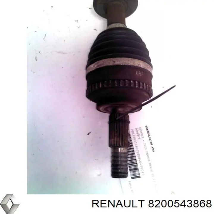 Semieixo (acionador) dianteiro esquerdo Renault (RVI) 8200543868 preço, a partir de 63,10 USD