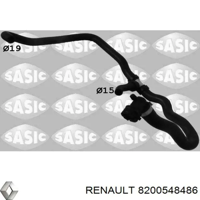 Mangueira (cano derivado) do sistema de esfriamento Renault (RVI) 8200548486 preço, a partir de 37,15 USD