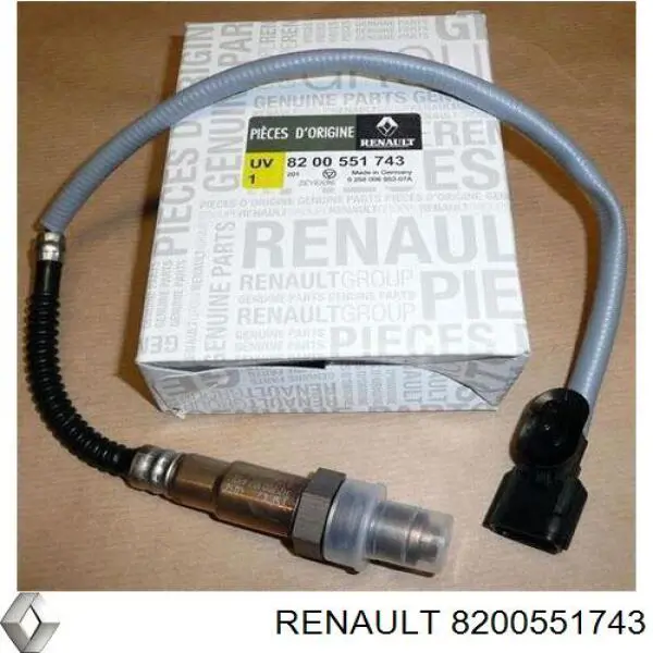 8200551743 Renault (RVI) Sonda lambda, sensor de oxigênio depois de catalisador