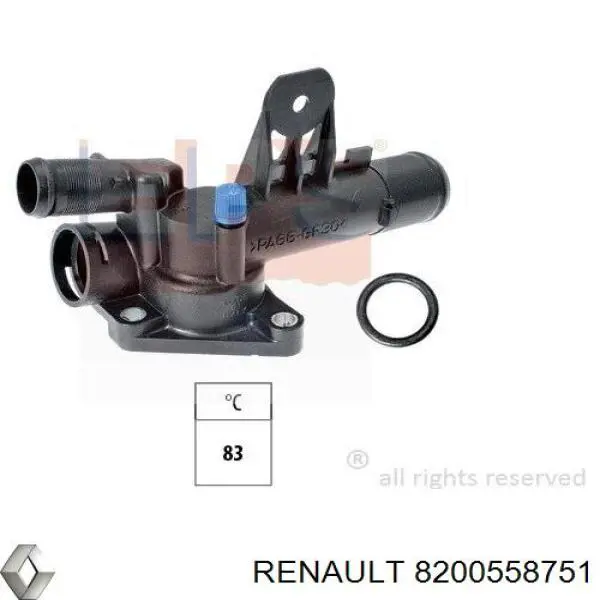 Termostato Renault (RVI) 8200558751 preço, a partir de 11,86 USD