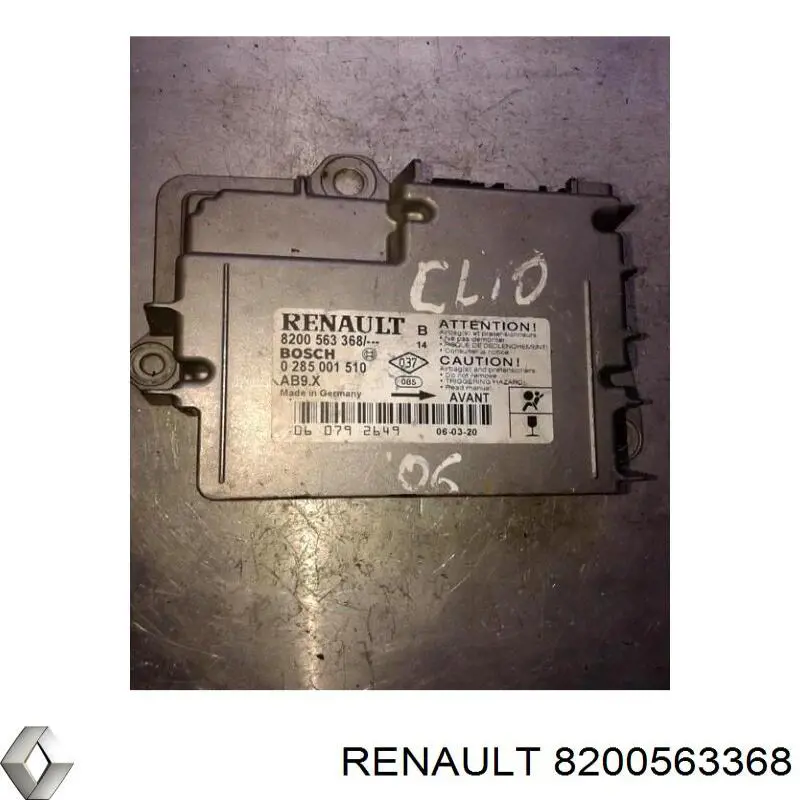 Módulo processador de controlo da bolsa de ar (Centralina eletrônica AIRBAG) Renault (RVI) 8200563368 preço, a partir de 62,99 USD