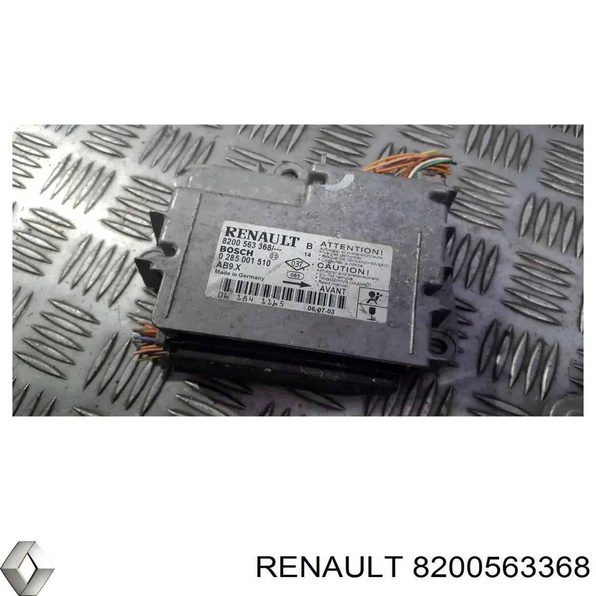 8200563368 Renault (RVI) Módulo processador de controlo da bolsa de ar (Centralina eletrônica AIRBAG)