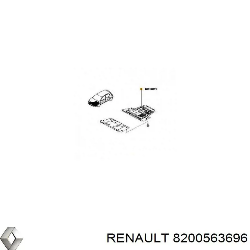 8200563696 Renault (RVI) Proteção de motor, de panela (da seção de motor)