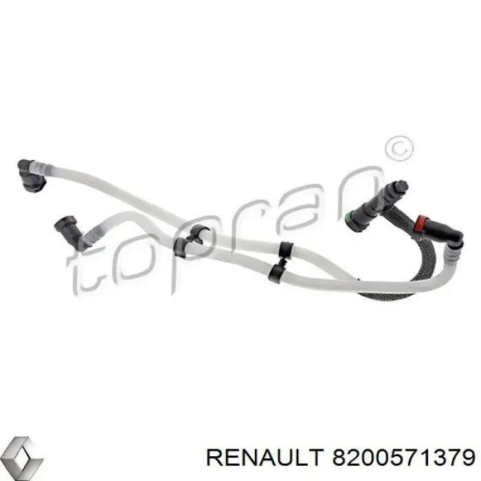 8200571379 Renault (RVI) Tubo de combustível de retorno desde a Bomba de Combustível de Pressão Alta até o filtro