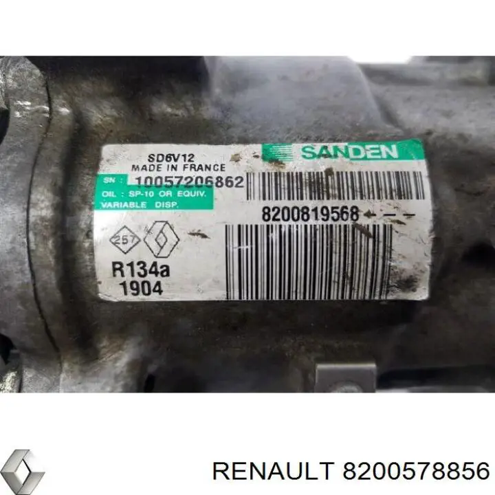 8200578856 Renault (RVI) Compressor de aparelho de ar condicionado