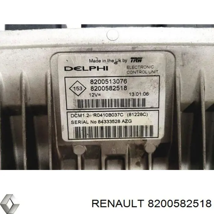 8200582518 Renault (RVI) Módulo de direção (Centralina eletrônica) de injeção de combustível