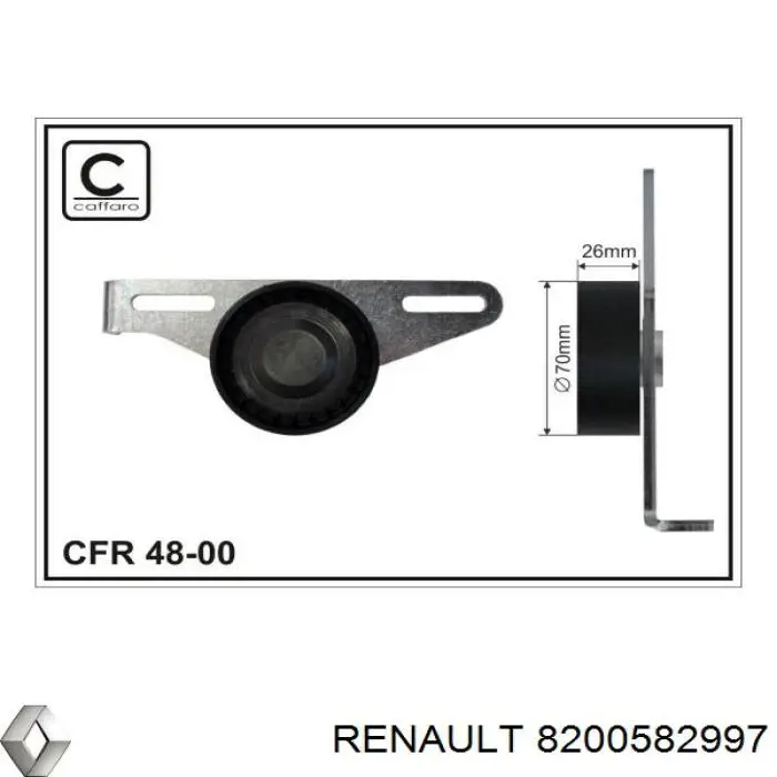 8200582997 Renault (RVI) Reguladora de tensão da correia de transmissão