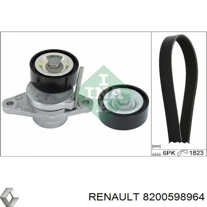 Correia dos conjuntos de transmissão Renault (RVI) 8200598964 preço, a partir de 27,98 USD