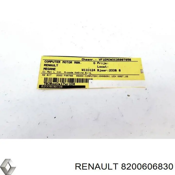 Unidade de dispositivos de segurança Renault (RVI) 8200606830 preço, a partir de 101,76 USD