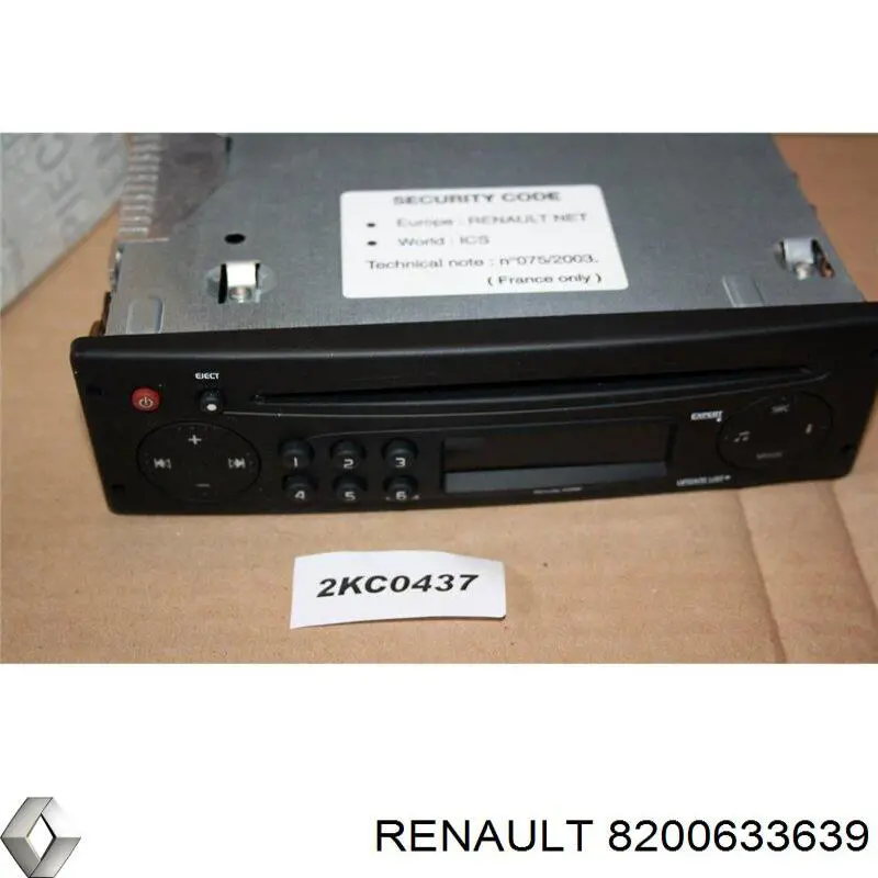 8200633639 Renault (RVI) Aparelhagem de som (rádio AM/FM)