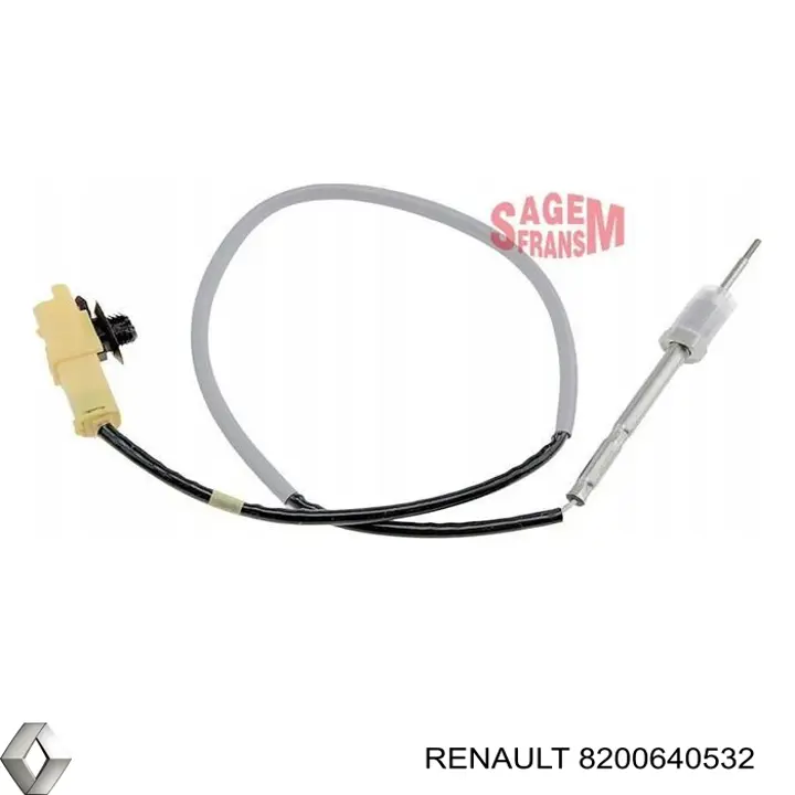 8200640532 Renault (RVI) Sensor de temperatura dos gases de escape (GE), antes de turbina