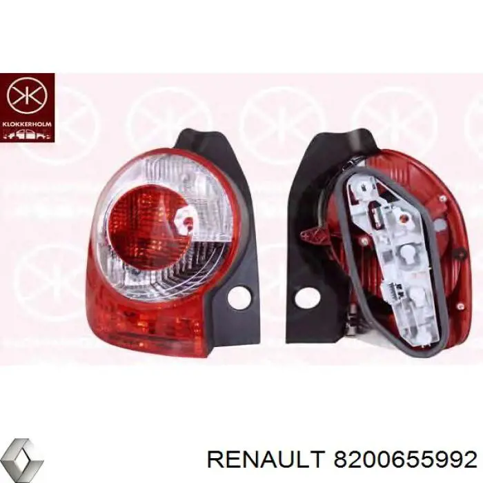 8200655992 Renault (RVI) Lanterna traseira esquerda