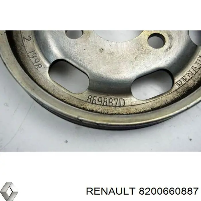 Compre 8200660887 Renault (RVI) Polia de bomba da Direção hidrâulica assistida