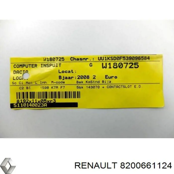 8200661124 Renault (RVI) Módulo de direção (Centralina eletrônica) de motor