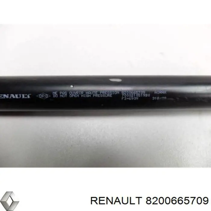 Amortecedor de tampa de porta-malas (de 3ª/5ª porta traseira) Renault (RVI) 8200665709 preço, a partir de 35,13 USD