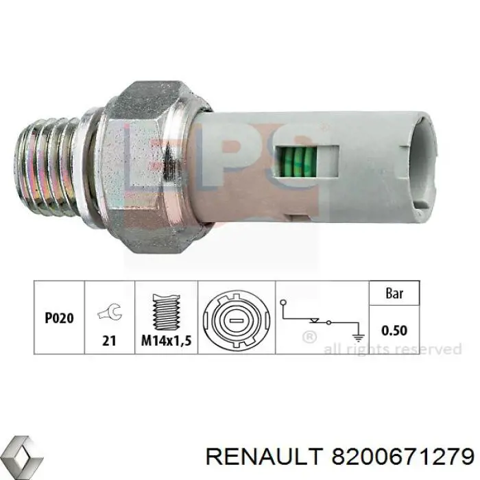 Sensor de pressão de óleo Renault (RVI) 8200671279 preço, a partir de 7,46 USD