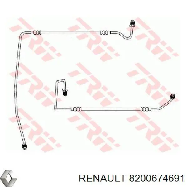 Compre 8200674691 Renault (RVI) Mangueira do freio traseira direita