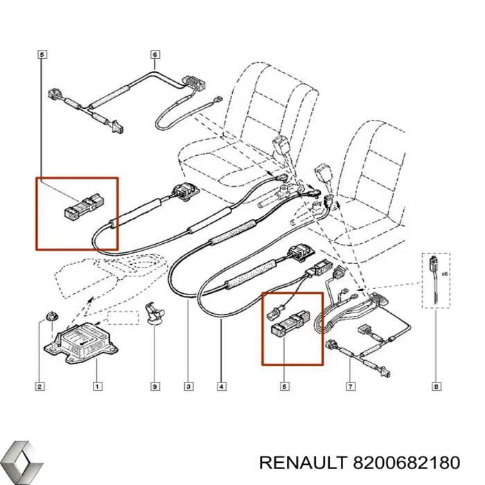 Compre 8200682180 Renault (RVI) Sensor SRS