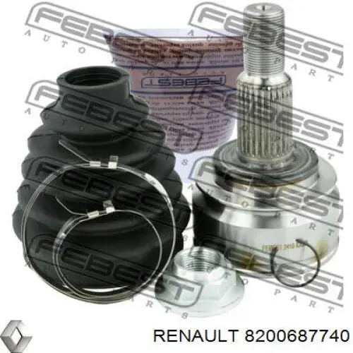 Semieixo (acionador) dianteiro direito Renault (RVI) 8200687740 preço, a partir de 76,75 USD