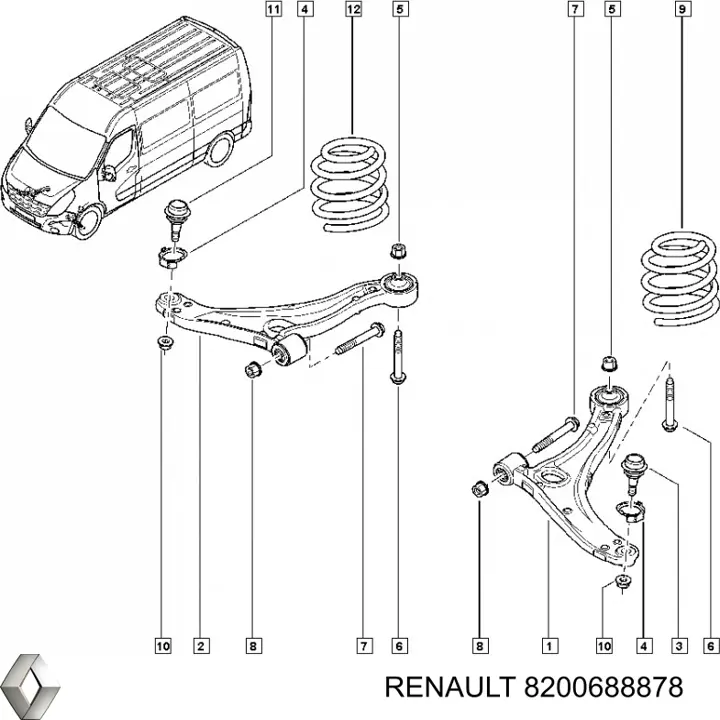 8200688878 Renault (RVI) Proteção de apoio esférico