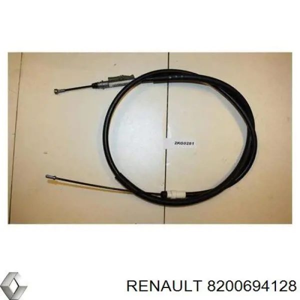 8200694128 Renault (RVI) Cabo traseiro direito/esquerdo do freio de estacionamento