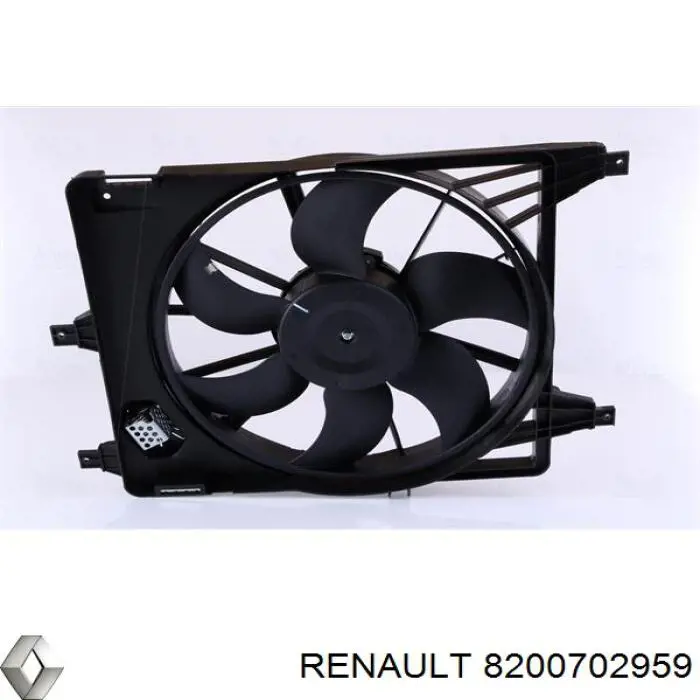 8200702959 Renault (RVI) Ventilador elétrico de esfriamento montado (motor + roda de aletas)