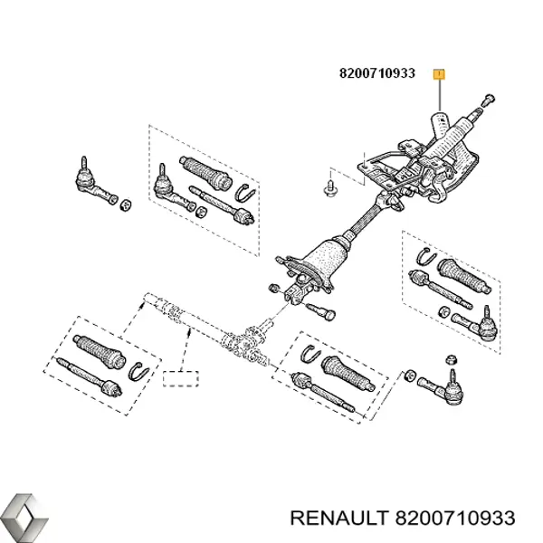 Coluna da direção para Renault Clio SYMBOL LB0, LB1, LB2