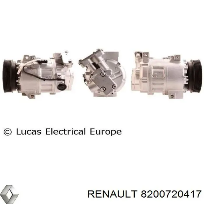 Compressor de aparelho de ar condicionado Renault (RVI) 8200720417 preço, a partir de 345,40 USD
