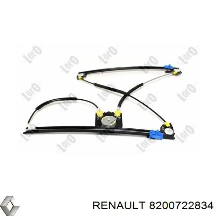 8200722834 Renault (RVI) Mecanismo de acionamento de vidro da porta dianteira direita