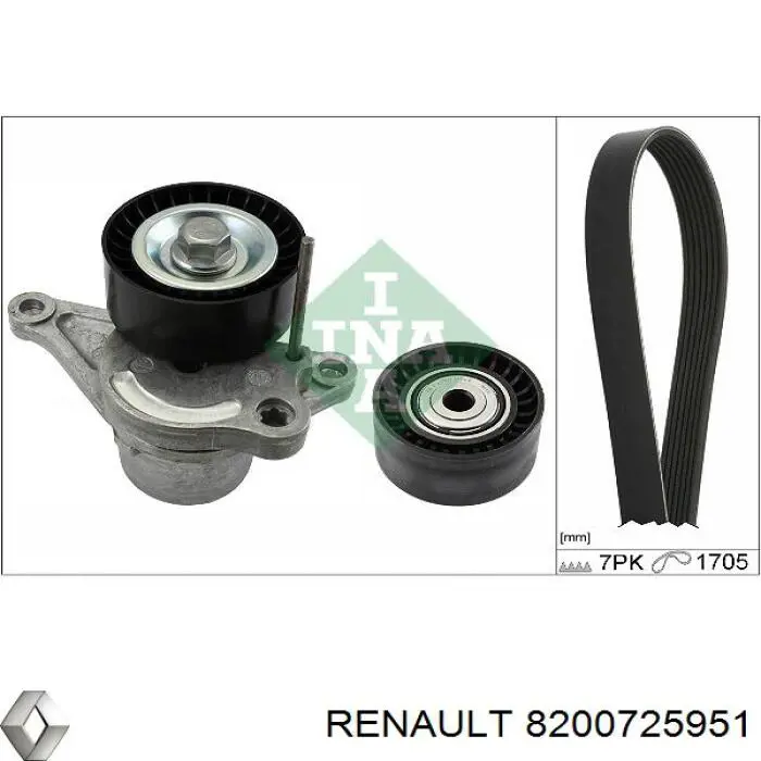 8200725951 Renault (RVI) Rolo parasita da correia de transmissão
