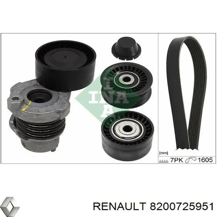 Rolo parasita da correia de transmissão Renault (RVI) 8200725951 preço, a partir de 23,95 USD