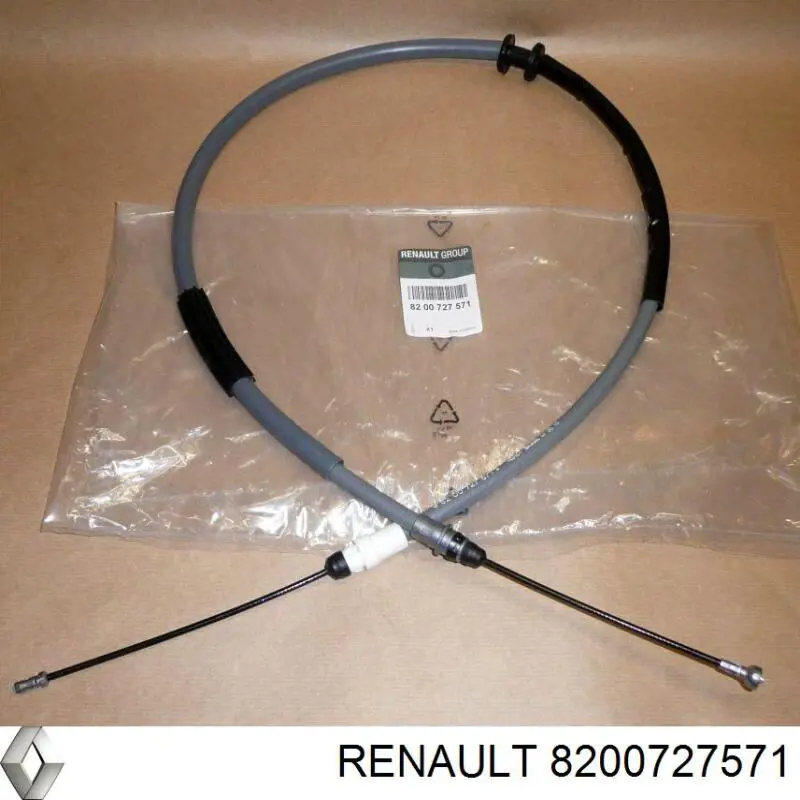 8200727571 Renault (RVI) Cabo traseiro direito/esquerdo do freio de estacionamento