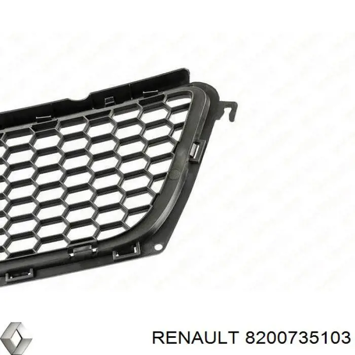 8200735103 Renault (RVI) Grelha do pára-choque dianteiro