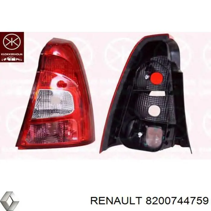 8200744759 Renault (RVI) Lanterna traseira direita