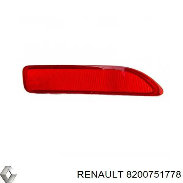 8200751778 Renault (RVI) Retrorrefletor (refletor) do pára-choque traseiro direito