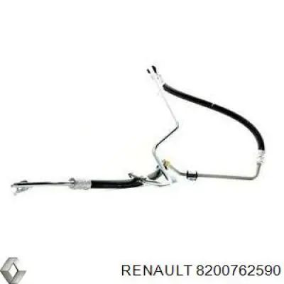 8200762590 Renault (RVI) Mangueira da Direção hidrâulica assistida de pressão alta desde a bomba até a régua (do mecanismo)