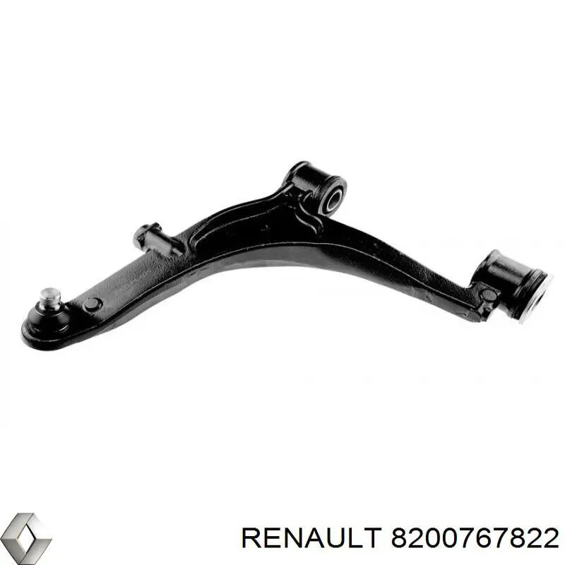 8200767822 Renault (RVI) Braço oscilante inferior esquerdo de suspensão dianteira