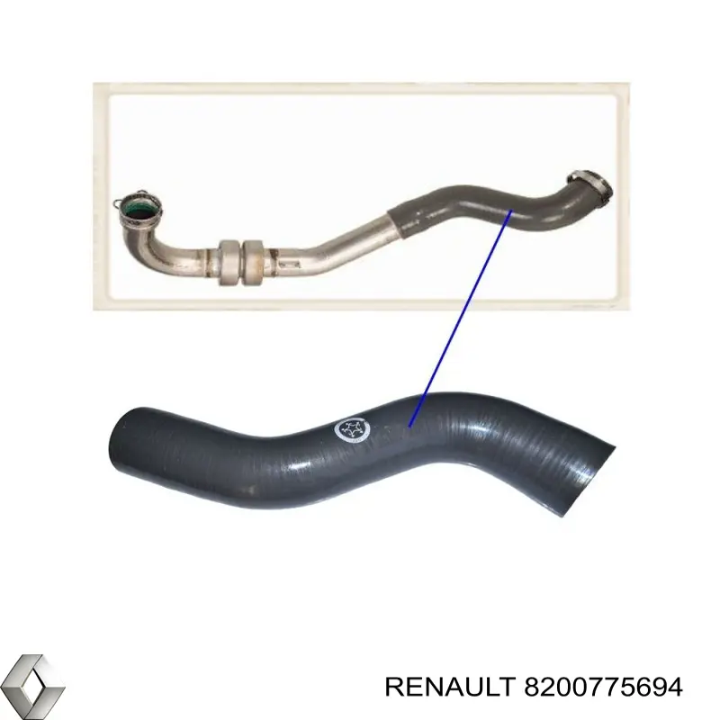 8200775694 Renault (RVI) Mangueira (cano derivado) de intercooler