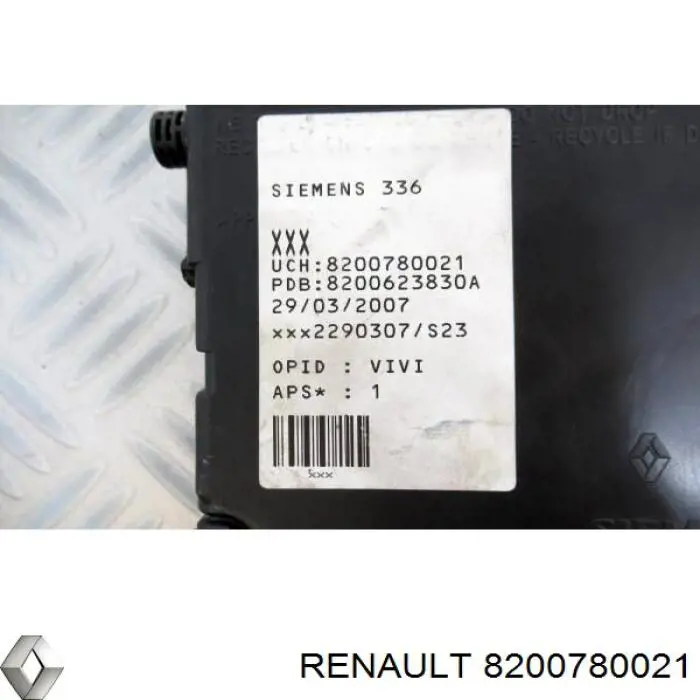 8200780021 Renault (RVI) Unidade de dispositivos de segurança