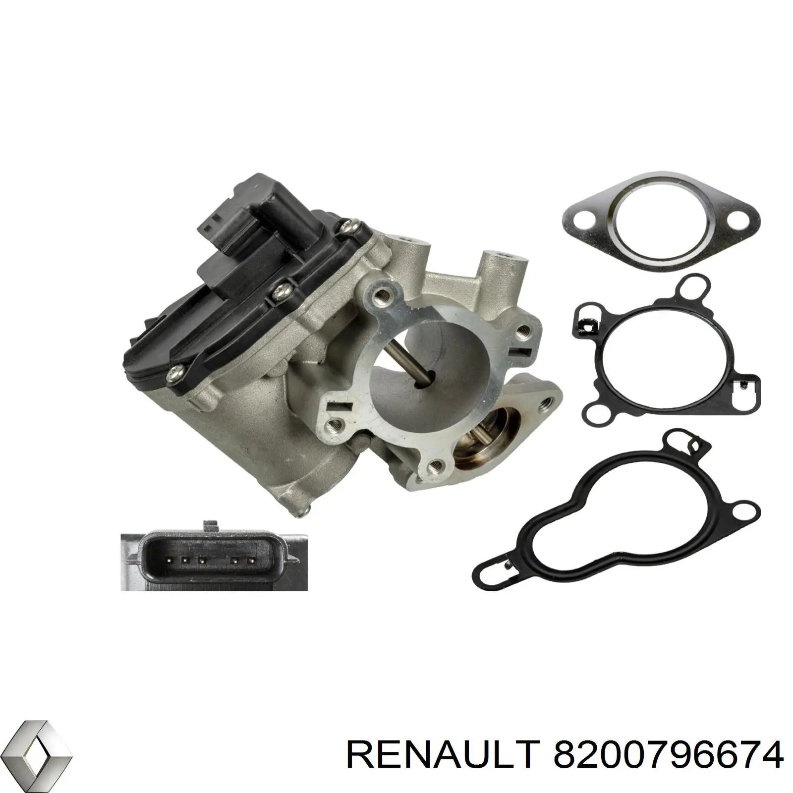 8200796674 Renault (RVI) Válvula EGR de recirculação dos gases