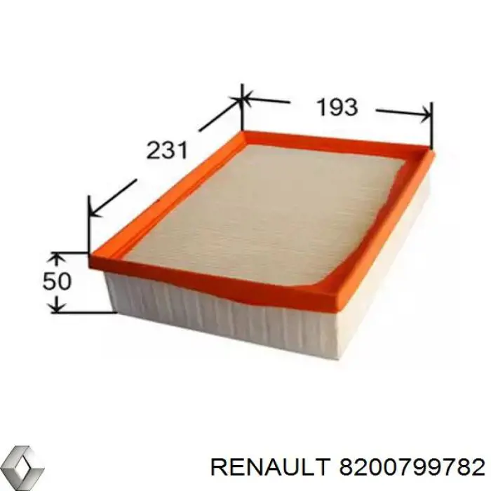 8200799782 Renault (RVI) Filtro de ar